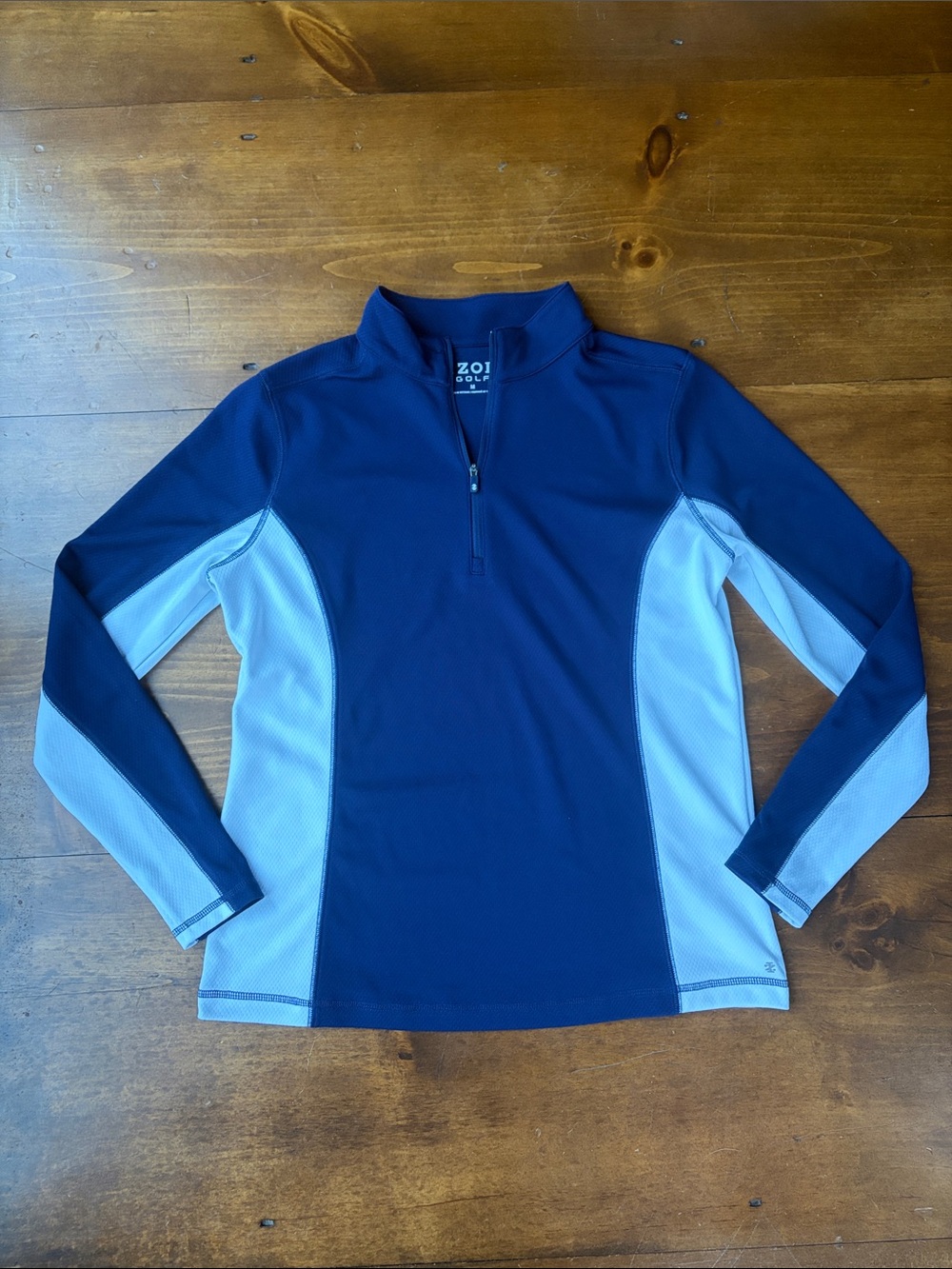 Izod Golf Jacket Quarter-Zip Athletic in Navy & White Sz M
